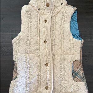 Cozy Cream Cable Knit Vest